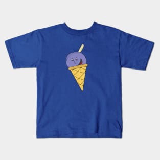 Ice cream with a little mean face Kids T-Shirt